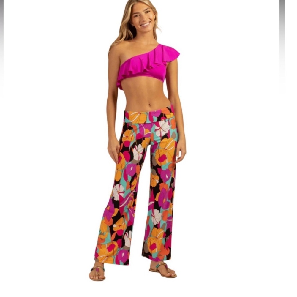Trina Turk Gemini Floral Swim Cover Pants Large